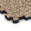Detailaufnahme der Randausprägung von WARCO-Produkt 3713, Fitness Mat Premium 2 cm, Format 30,6 x 30,6 x 2 cm | 0,094 m², Farbe Travertine.