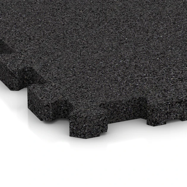 Detailaufnahme der Randausprägung von WARCO-Produkt 5441, Stair tread tile, Format 306 x 306 x 20 mm, Farbe Anthracite.