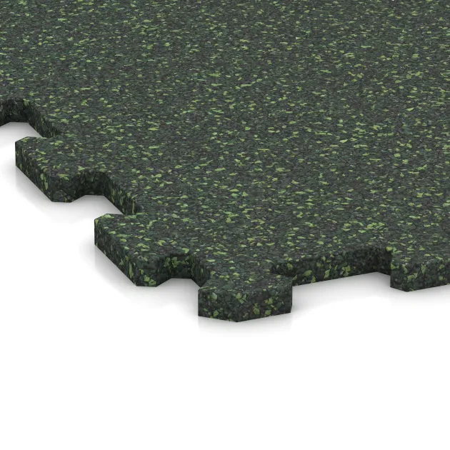 Detailaufnahme der Randausprägung von WARCO-Produkt 1099, Fitness Floor Compact, Format 970 x 970 x 16 mm, Farbe English Lawn.