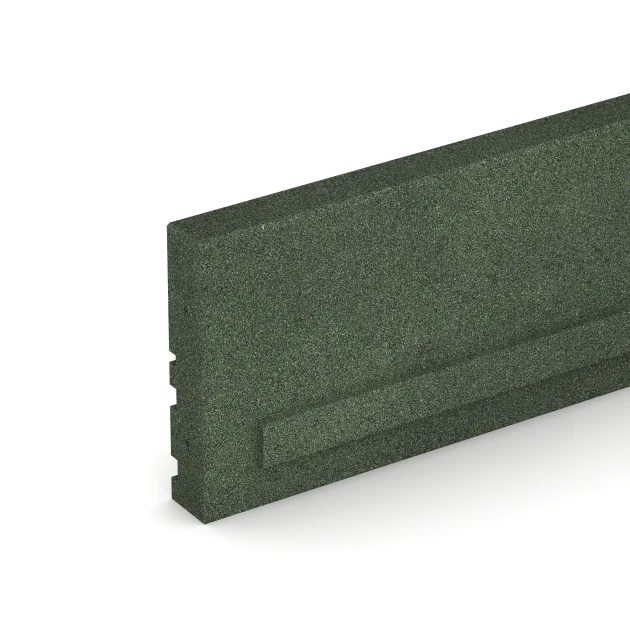 Detailaufnahme der Randausprägung von WARCO-Produkt 3786, Rubber Kerb, Format 100 × 5 × 25 cm, Farbe Grass green.
