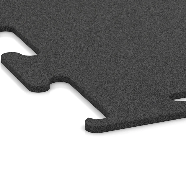 Detailaufnahme der Randausprägung von WARCO-Produkt 3746, Fitness Performance Elite Training Floor, Format 100 x 100 x 1 cm | 1,00 m², Farbe Anthracite.