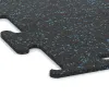 Detailaufnahme der Randausprägung von WARCO-Produkt 3754, Fitness Performance Elite Training Floor, Format 1000 x 1000 x 10 mm, Farbe Light Blue Speckled.