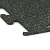 Detailaufnahme der Randausprägung von WARCO-Produkt 3755, Fitness Performance Elite Training Floor, Format 100 x 100 x 1 cm | 1,00 m², Farbe Light Green Speckled.