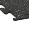 Detailaufnahme der Randausprägung von WARCO-Produkt 3756, Fitness Performance Elite Training Floor, Format 100 x 100 x 1,5 cm | 1,00 m², Farbe Light Yellow Speckled.