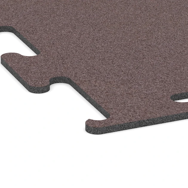 Detailaufnahme der Randausprägung von WARCO-Produkt 6151, Fitness Performance Elite Training Floor, Format 50 x 50 x 1 cm | 0,25 m², Farbe Mineral Red.