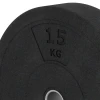 Detailaufnahme der Randausprägung von WARCO-Produkt 6086, Bumper Plate – Solid Rubber, Format 15 kg | ø 45,4 x 8,61 cm, Farbe Anthracite.