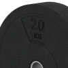 Detailaufnahme der Randausprägung von WARCO-Produkt 6089, Bumper Plate Slim, Format 20 kg | ø 45,4 x 8,61 cm, Farbe Anthracite.