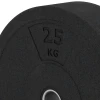 Detailaufnahme der Randausprägung von WARCO-Produkt 6090, Bumper Plate Slim, Format 25 kg | ø 45,4 x 11,38 cm, Farbe Anthracite.