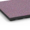 Detailaufnahme der Randausprägung von WARCO-Produkt 6427, Playground safety tile – CFH 120 cm, Format 50 x 50 x 4 cm, Farbe Lavender.