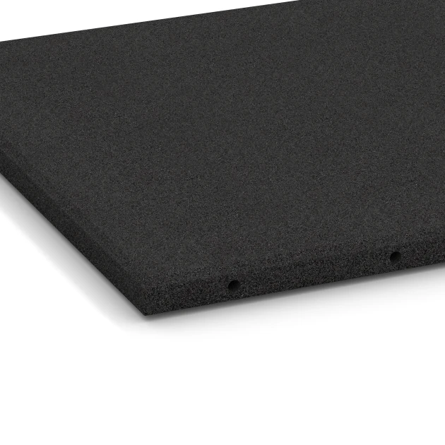 Detailaufnahme der Randausprägung von WARCO-Produkt 6287, Playground Safety Tiles, Format 50 x 50 x 3 cm, Farbe Anthracite.