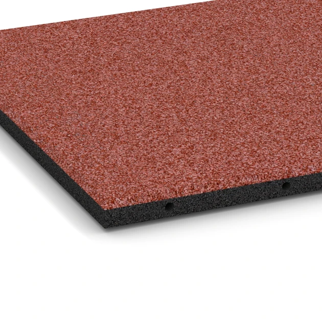 Detailaufnahme der Randausprägung von WARCO-Produkt 6179, Terrace Tile Classic, Format 50 x 50 x 3 cm, Farbe Tomato red.