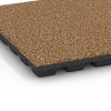 Detailaufnahme der Randausprägung von WARCO-Produkt 6434, Playground safety tile – CFH 160 cm, Format 50 x 50 x 4,8 cm, Farbe Terracotta.
