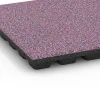Detailaufnahme der Randausprägung von WARCO-Produkt 6436, Playground safety tile – CFH 160 cm, Format 50 x 50 x 4,8 cm, Farbe Lavender.