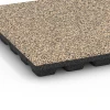 Detailaufnahme der Randausprägung von WARCO-Produkt 6437, Playground safety tile – CFH 160 cm, Format 50 x 50 x 4,8 cm, Farbe Travertine.