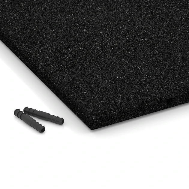 Detailaufnahme der Randausprägung von WARCO-Produkt 6247, Patio tile – 3 cm, Format 50 x 50 x 3 cm, Farbe Anthracite.