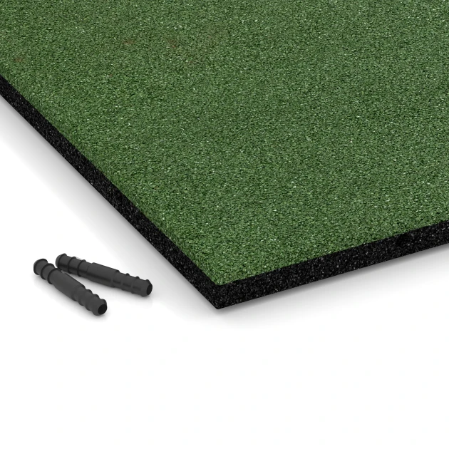 Detailaufnahme der Randausprägung von WARCO-Produkt 6249, Patio tile – 3 cm, Format 50 x 50 x 3 cm, Farbe Grass green.