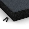 Detailaufnahme der Randausprägung von WARCO-Produkt 6281, Playground safety tile – 300 cm, Format 50 x 50 x 11 cm, Farbe Slate grey.
