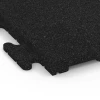 Detailaufnahme der Randausprägung von WARCO-Produkt 6190, Fitness Floor Tile Classic, Format 50 x 50 x 3 cm | 0,25 m², Farbe Anthracite.