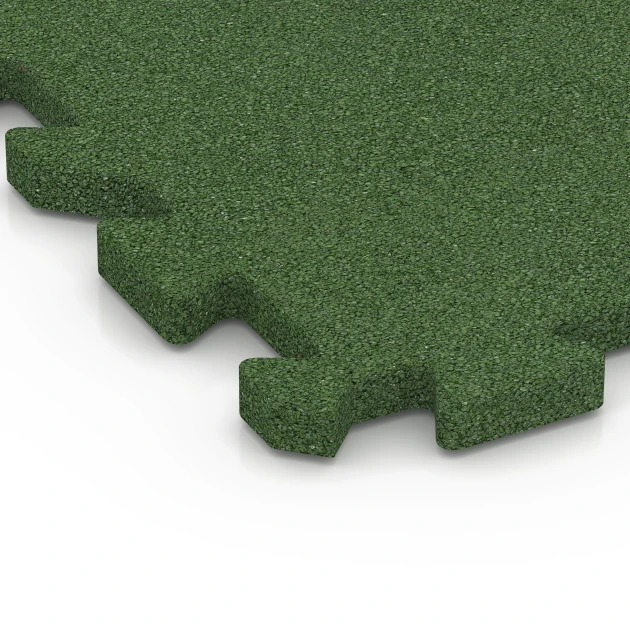 Detailaufnahme der Randausprägung von WARCO-Produkt 6991, Sports court tile, Format 50 x 50 x 3 cm | 0,25 m², Farbe Grass green.