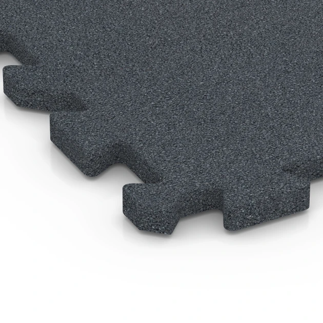 Detailaufnahme der Randausprägung von WARCO-Produkt 6993, Sports court tile, Format 50 x 50 x 3 cm | 0,25 m², Farbe Slate grey.