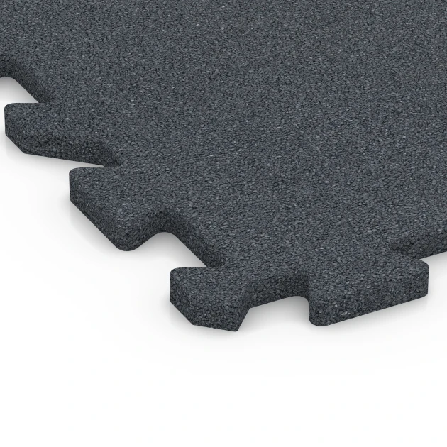 Detailaufnahme der Randausprägung von WARCO-Produkt 6986, Gym Floor Protection Mat, Format 50 x 50 x 2 cm | 0,25 m², Farbe Slate grey.