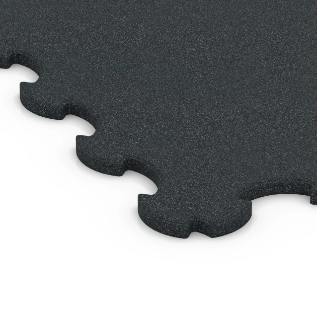Detailaufnahme der Randausprägung von WARCO-Produkt 6377, Fitness Floor Protection Mat, Format 102,5 x 102,5 x 2 cm | 1,05 m², Farbe Anthracite.