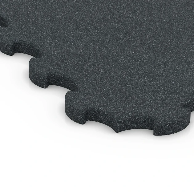 Detailaufnahme der Randausprägung von WARCO-Produkt 6322, Fitness Floor Protection Mat, Format 102,5 x 102,5 x 3 cm | 1,05 m², Farbe Anthracite.