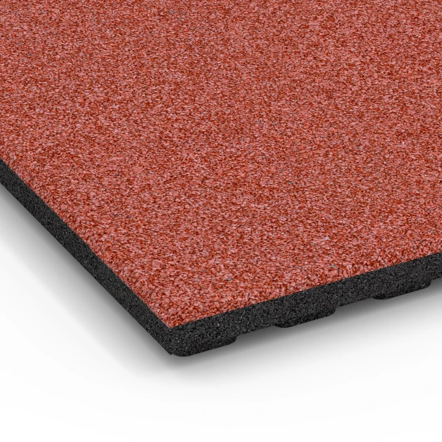 Detailaufnahme der Randausprägung von WARCO-Produkt 6388, Stable Mat Premium, Format 100 x 100 x 4,5 cm | 1,00 m², Farbe Brick red.