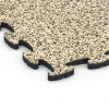 Detailaufnahme der Randausprägung von WARCO-Produkt 6829, Fitness Active Floor System, Format 44,6 x 44,6 x 1,8 cm, Farbe Travertine.