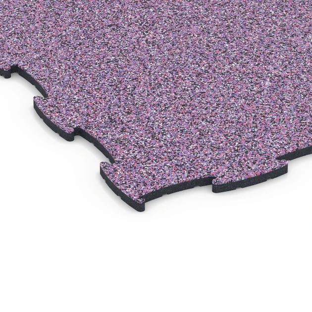 Detailaufnahme der Randausprägung von WARCO-Produkt 6918, Exhibition Click Floor Tile, Format 44,6 x 44,6 x 1,8 cm, Farbe Lavender.