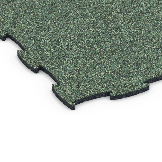 Detailaufnahme der Randausprägung von WARCO-Produkt 6834, Fitness Active Floor System, Format 97,1 x 97,1 × 1,8 cm, Farbe English Lawn.