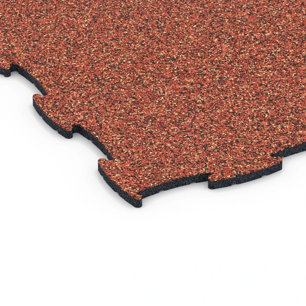 Detailaufnahme der Randausprägung von WARCO-Produkt 6836, Fitness Active Floor System, Format 97,1 x 97,1 × 1,8 cm, Farbe Embers.