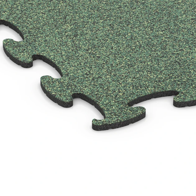 Detailaufnahme der Randausprägung von WARCO-Produkt 6870, Fitness Max Floor System, Format 98 x 98 × 1,8 cm, Farbe English Lawn.