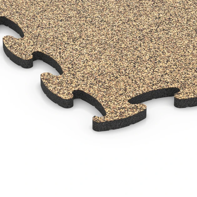 Detailaufnahme der Randausprägung von WARCO-Produkt 6894, Fitness Max Floor System, Format 98 x 98 x 2,8 cm, Farbe Rattan.