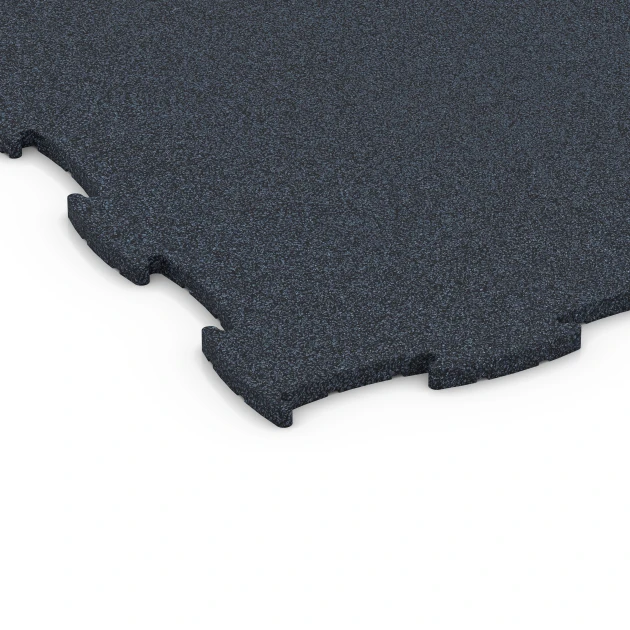 Detailaufnahme der Randausprägung von WARCO-Produkt 6962, Fitness Premium Gym Flooring, Format 99 x 99 x 1,8 cm, Farbe Anthracite.