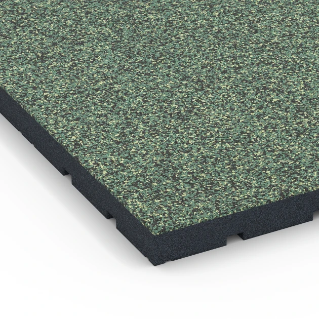 Detailaufnahme der Randausprägung von WARCO-Produkt 7143, Outdoor Gym Flooring, Format 60 x 60 x 4 cm | 0,36 m², Farbe English lawn.
