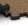 Großaufnahme vom Verbindungssystem von WARCO-Boden 4028 - Dog sports floor HD im Farbdesign Rattan Lounge. Abmessungen 500 x 500 x 40 mm.