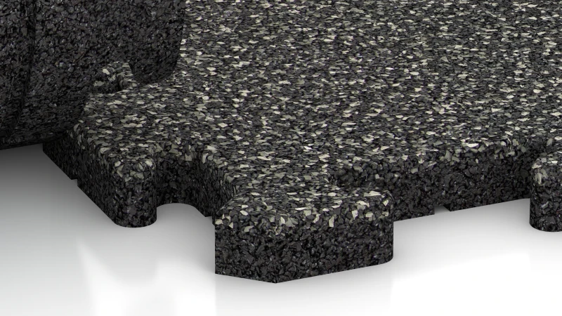 Jigsaw interlock with slight rounded bevel