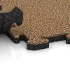 Großaufnahme vom Verbindungssystem von WARCO-Boden 3225 - Playground flooring im Farbdesign Rattan Lounge. Abmessungen 1000 x 1000 x 30 mm.