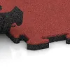 Großaufnahme vom Verbindungssystem von WARCO-Boden 6015 - Fitness Floor Protection Mat im Farbdesign Rose. Abmessungen 1000 x 1000 x 30 mm.