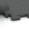 Großaufnahme vom Verbindungssystem von WARCO-Boden 3375 - Fitness Floor Protection Mat im Farbdesign Slate grey. Abmessungen 1000 x 1000 x 30 mm.