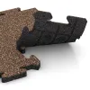 Großaufnahme vom Verbindungssystem von WARCO-Boden 4863 - Edge Tile im Farbdesign Bark & Bast. Abmessungen 500 x 235 x 30 mm.