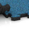 Großaufnahme vom Verbindungssystem von WARCO-Boden 5118 - Corner Tile im Farbdesign Atlantic. Abmessungen 485 x 485 x 40 mm.