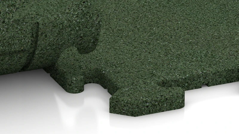 Interlocking puzzle joint with gently rounded bevel