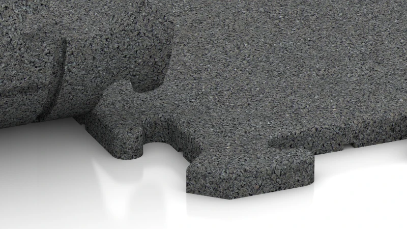 Jigsaw interlock with slight rounded bevel