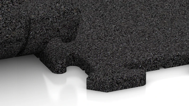 Jigsaw interlock with slight rounded bevel