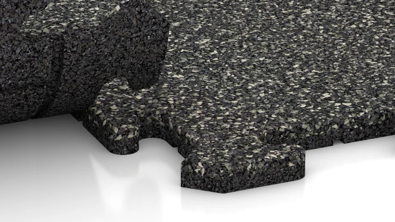 Jigsaw interlock with slight rounded bevel