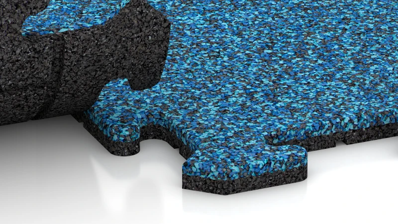 Jigsaw interlock with slight rounded bevel
