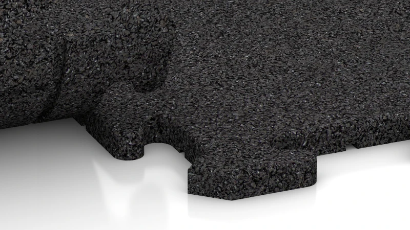 Interlocking puzzle joint with gently rounded bevel