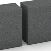 Großaufnahme vom Verbindungssystem von WARCO-Boden 2601 - Rubber granulate block step im Farbdesign Slate grey. Abmessungen 1000 x 300 x 150 mm.